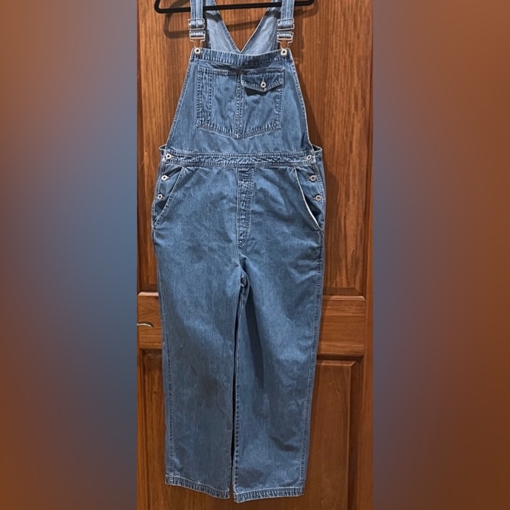 Vintage Gap Blue Jean Denim Overalls Size XL Y2K - Picture 2 of 9